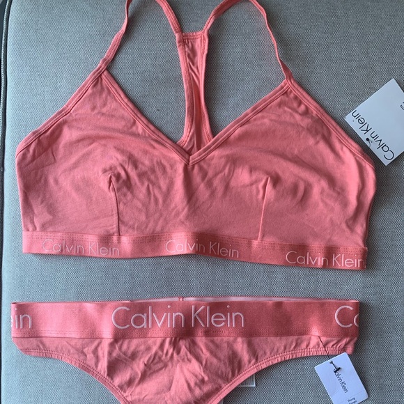 Calvin Klein Other - Calvin Klein Matching Bralette (XL) + Thong (L)